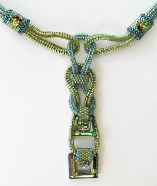 Crystal Cascade Beaded Necklace