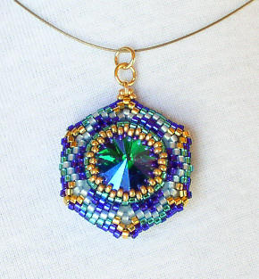 Reversible Pendant Emerals Tanzanite Bead kit