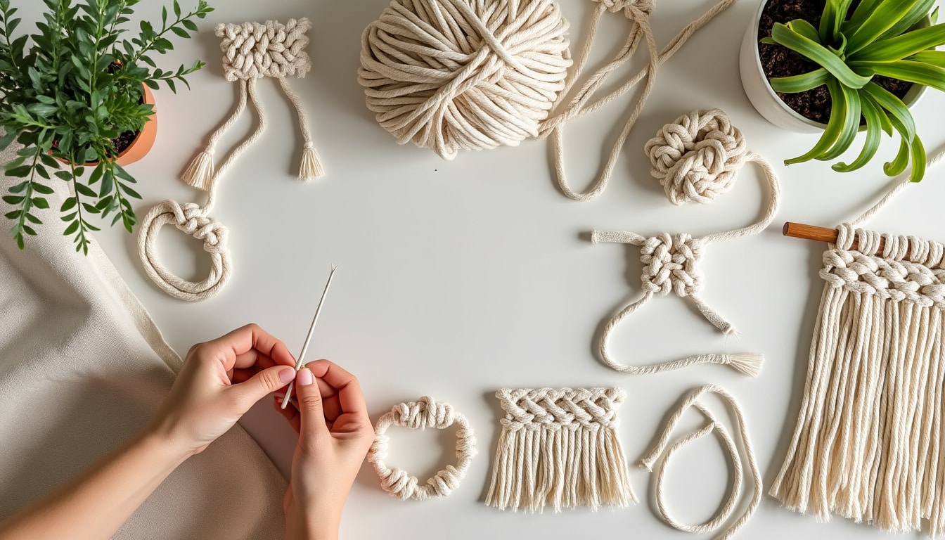 Macramé : les nœuds de base et ce qu&rsquo;ils permettent