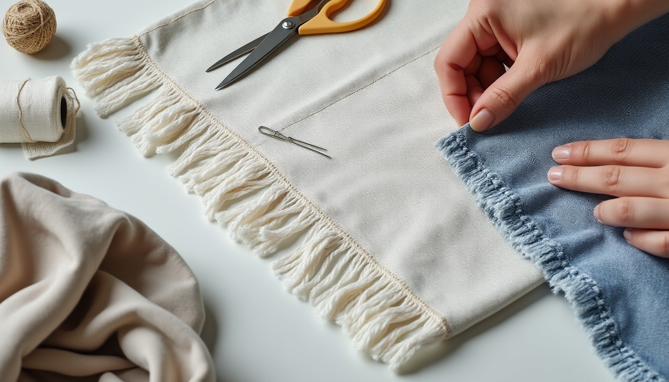 Franges et effilochage : comment les tenir dans le temps