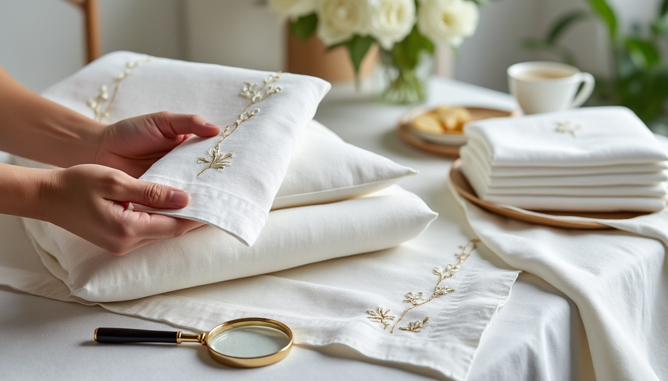 Linge de maison brodé : les points à regarder avant d&rsquo;acheter